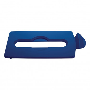 Rubbermaid SJRS Stream Topper Paper Slot Lid Blue - Click to Enlarge