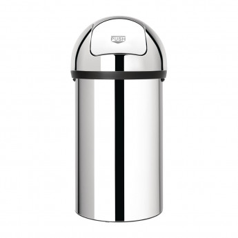 Brabantia Stainless Steel Push Top Bullet Bin Silver 60Ltr - Click to Enlarge