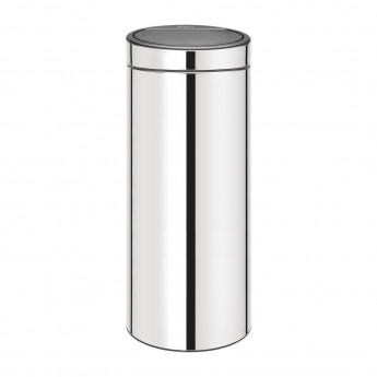 Brabantia Stainless Steel Touch Top Bullet Bin Silver 30Ltr - Click to Enlarge