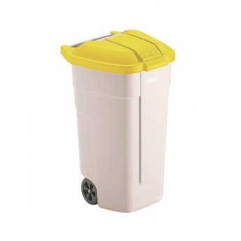 Rubbermaid Mobile Container 100Ltr Yellow Lid - Click to Enlarge