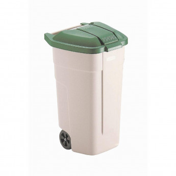 Rubbermaid Mobile Container 100Ltr Green Lid - Click to Enlarge