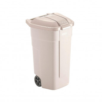 Rubbermaid Mobile Container 100Ltr Beige Lid - Click to Enlarge