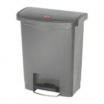 Rubbermaid Slim Jim Step On Front Step Pedal Bin Grey 30Ltr - Click to Enlarge