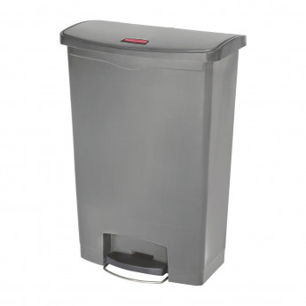 Rubbermaid Slim Jim Step On Front Step Pedal Bin Grey 90Ltr - Click to Enlarge