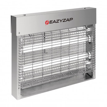 Eazyzap LED Brushed Stainless Steel Fly Killer - Click to Enlarge