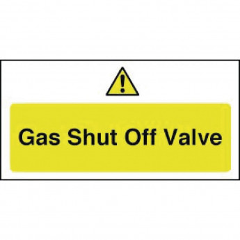 Gas Shut Off Valve Sign - Click to Enlarge