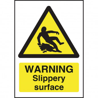 Warning Slippery Surface Sign - Click to Enlarge