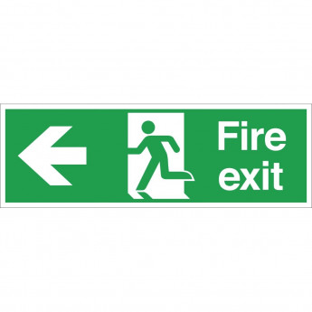 Fire Exit Sign Arrow Left - Click to Enlarge
