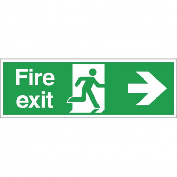 Fire Exit Sign Arrow Right - Click to Enlarge