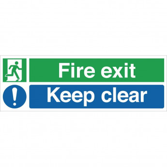 Fire Exit Keep Clear Sign - Click to Enlarge