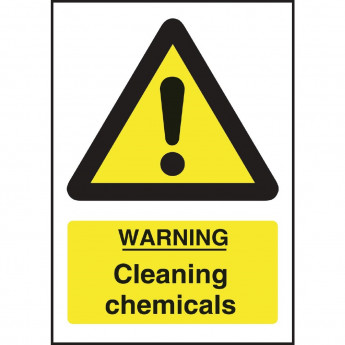 Warning Cleaning Chemicals Sign - Click to Enlarge