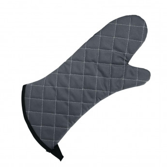 Vogue Flame Retardant Charcoal Oven Mitt 17" - Click to Enlarge