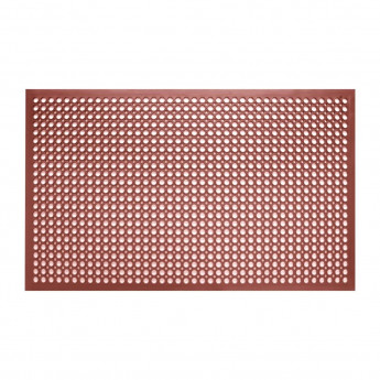 Jantex Rubber Anti Fatigue Mat Red - Click to Enlarge