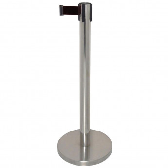 Bolero Polished Barrier with Black Strap 3m - Click to Enlarge