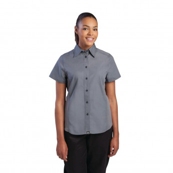 Chef Works Womens Cool Vent Chefs Shirt Grey - Click to Enlarge