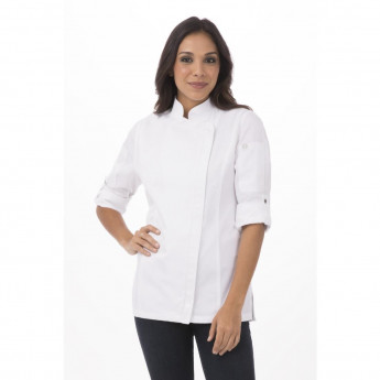 Chef Works Urban Womens Hartford Long Sleeve Zip Chef Jacket - Click to Enlarge