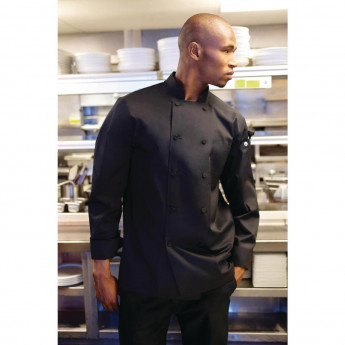 Chef Works Calgary Cool Vent Unisex Chefs Jacket Black - Click to Enlarge