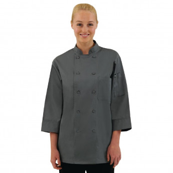Chef Works Unisex Chefs Jacket Grey - Click to Enlarge