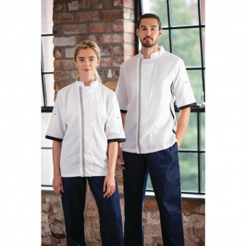 Southside Chefs Jacket Short Sleeve White - Click to Enlarge