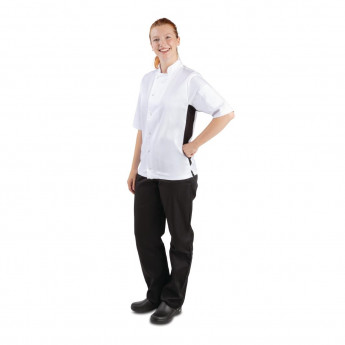 Whites Nevada Unisex Chefs Jacket Black and White - Click to Enlarge