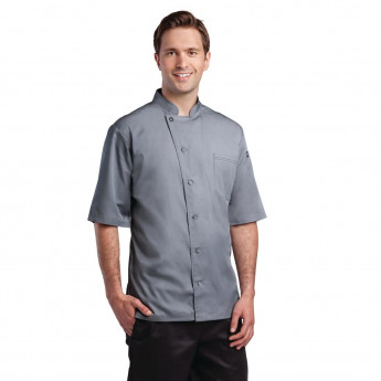 Chef Works Valais Signature Series Unisex Chefs Jacket Grey - Click to Enlarge