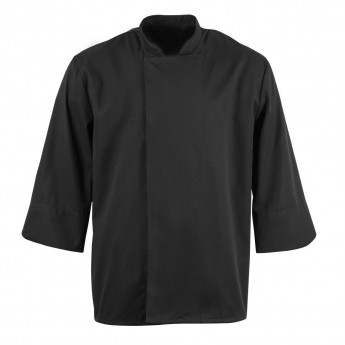 Whites Unisex Atlanta Chef Jacket Black Teflon - Click to Enlarge
