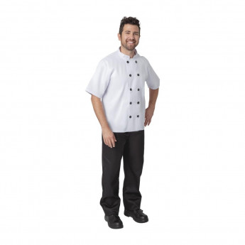 Essentials Short Sleeve Chef Jacket White (Pack of 2) - Click to Enlarge