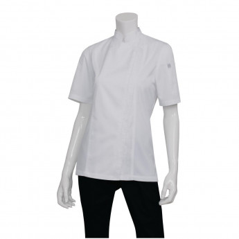 Chef Works Womens Springfield Zip Chefs Jacket White - Click to Enlarge