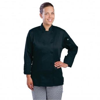 Chef Works Marbella Womens Executive Chefs Jacket Black - Click to Enlarge