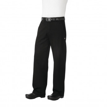Chef Works Unisex Executive Chefs Trousers Black Herringbone - Click to Enlarge