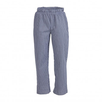 Whites Unisex Vegas Chefs Trousers Small Blue and White Check - Click to Enlarge