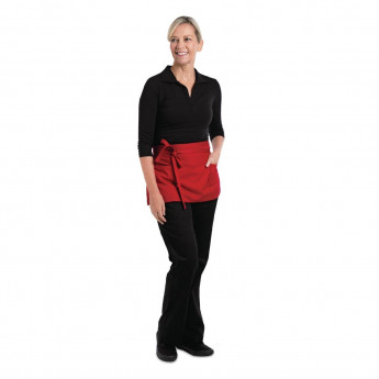 Chef Works Waist Apron Red - Click to Enlarge