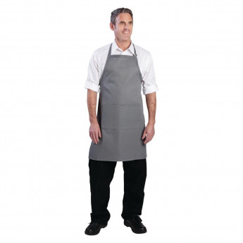 Chef Works Bib Apron Grey - Click to Enlarge