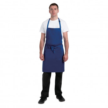 Chef Works Butchers Bib Apron Royal Blue - Click to Enlarge