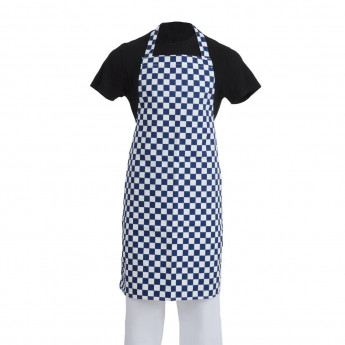 Whites Bib Apron Blue And White Check - Click to Enlarge