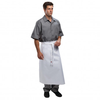 Chef Works Long Four Way Waist Apron White - Click to Enlarge