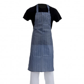 Whites Waterproof Bib Apron Blue and White - Click to Enlarge