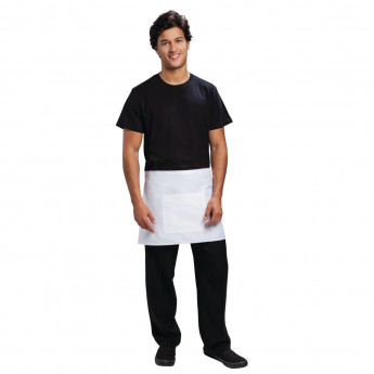 Chef Works Short Bistro Apron White - Click to Enlarge