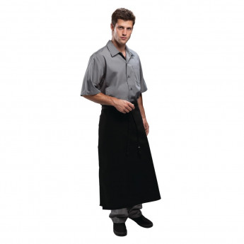 Chef Works Long Four Way Waist Apron Black - Click to Enlarge