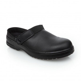 Slipbuster Lite Unisex Safety Chef Clogs Black - Click to Enlarge