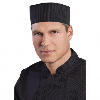 Chef Works Cool Vent Pinstripe Beanie Hat - Click to Enlarge