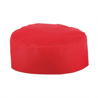 Whites Chefs Skull Cap Red - Click to Enlarge