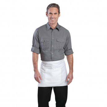Chef Works Mens Pilot Shirt Grey - Click to Enlarge