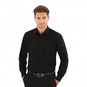 Brook Taverner Mens Long Sleeve Black Rapino Shirt - Click to Enlarge