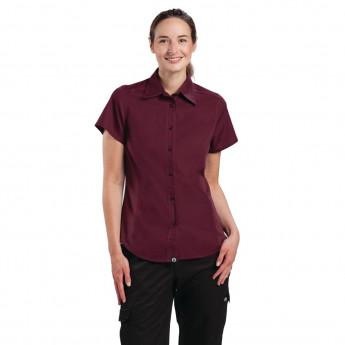 Chef Works Womens Cool Vent Chefs Shirt Merlot - Click to Enlarge