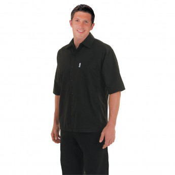 Chef Works Unisex Cool Vent Chefs Shirt Black - Click to Enlarge