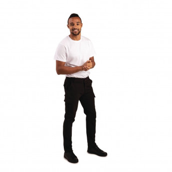 Stretch Slim Combat Trousers Black - Click to Enlarge