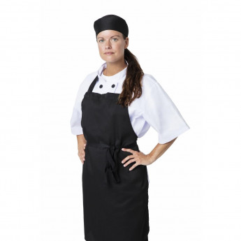 Essentials Bib Aprons Polycotton Black (Pack of 2) - Click to Enlarge