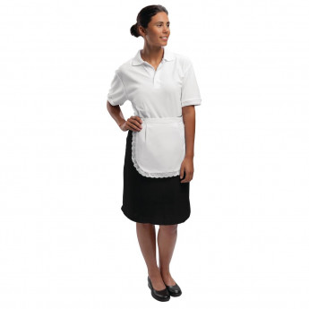 Whites Waitress Apron With Trim - Click to Enlarge