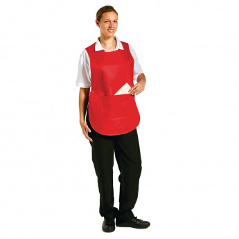 Whites Tabard With Pocket Red - Click to Enlarge